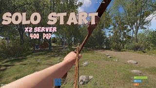 SOLO START IN RUST x2 Server 400 Pop [upl. by Joane727]