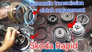 how to Skoda Rapid automatic transmission clutch replacement Skoda Rapid automatic clutch rebuild [upl. by Kcirtemed]