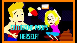 Childish Dad Puts Laxative stool softener In Catherines WaterPoops Herself [upl. by Baoj996]