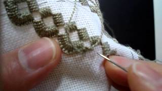 Hardanger Embroidery Lesson 7 Starting and Ending Thread for Blanket Stitch [upl. by Ainoet]