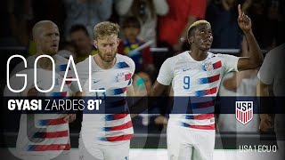 MNT vs Ecuador Gyasi Zardes Goal  March 21 2019 [upl. by Anatak]