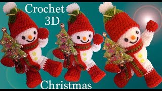 Como tejer a Crochet para principiantes adornos decoraciones en punto 3D tejido tallermanualperu [upl. by Haek]