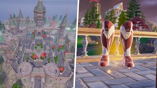 Fly Over Castle Doom with Iron Mans Flight Kit  Fortnite I Am Iron Man Quest [upl. by Burra]