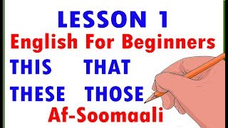 Lesson 1 English For Beginners Afsoomaali [upl. by Lucienne]