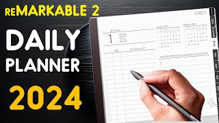 Remarkable 2 Daily Planner 2024  Best Digital Planner [upl. by Salocin]