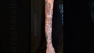 tattoo tattoodesigns tattoos tattoosleeve tattoolife skulltattoo peony birdtattoo ink [upl. by Dominick]