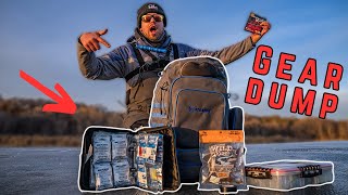 GEAR DUMP  What’s in Our ULTIMATE Ice Fishing Backpack EXPOSE THE ICE [upl. by Servais381]