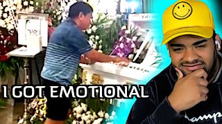 Husband Sings Emotionally at Wifes Funeral [upl. by Tuorah967]