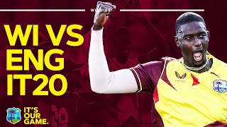 Holder Takes 47 amp King Scores HalfCentury IN FULL  West Indies v England 1st IT20 2022 [upl. by Inacana406]