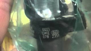 Audi 30 TDi Common Rail Injector unboxing Bosch PN 0 445 115 078 Audi PN 059 130 277 BD [upl. by Dnarb]