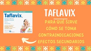 Taflavix Para qué sirve Cómo tomar Efectos Precio y más [upl. by Meggs]