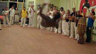 Capoeira Candeias Batizado Mestre Jamaica aerials [upl. by Gnov]