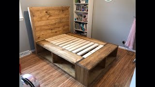 Farmhouse Storage Bed  Full Size [upl. by Steffie91]