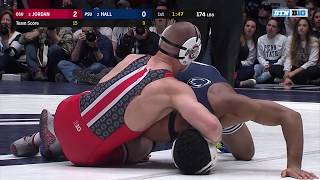 174 LBS 3 Bo Jordan Ohio State vs 2 Mark Hall Penn State  2018 B1G Wrestling [upl. by Nicolea252]