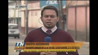 Actualización Asesinan a un taxista en la zona 11 de Mixco [upl. by Anirrak]