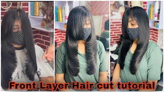 How to Feather hair cutforward graduationfront layereasy way tutorialstep by stepHindi2021 [upl. by Pate]