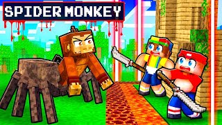 SPIDER MONKEY vs The Most Secure House In Minecraft [upl. by Dnalel]