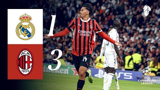 𝐀 𝐃𝐑𝐄𝐀𝐌 night at the Bernabéu  Real Madrid 13 AC Milan  Highlights ChampionsLeague [upl. by Cheyne478]