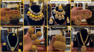 Gold Plated Jewellery Collection 🍁  Bridal Pendant Set 😍  Bridal Rings 💫 [upl. by Allemat]