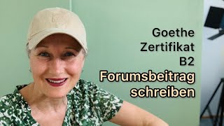 B2 Goethe  Schreiben Teil 1  Forumsbeitrag  umweltfreundliche Verkehrsmittel  Deutsch lernen [upl. by Willtrude458]