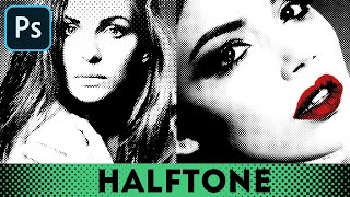 Halftone Effect in Photoshop ➊Halftone Filter ➋Halftone Screen ➌Color Halftone ⊕Halftone Texture [upl. by Ominoreg566]