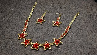 Elegant Christmas Star Jewelry Set – Necklace Bracelet amp Earrings🎄✨ [upl. by Thayer]