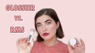 GLOSSIER vs RMS BEAUTY  Comparing Products [upl. by Olifoet]