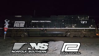 Catching Amtrak 29 The Penn Central amp Wabash Heritage Units In One Night [upl. by Johannes]