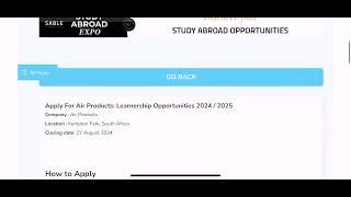 Air Products Learnership opportunity 20242025 [upl. by Laurens]