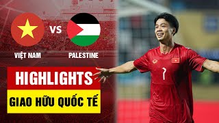 Highlights Việt Nam  Palestine  Công Phượng nổ súng Văn Toàn kiến tạo cho Tuấn Hải sút cháy lưới [upl. by Meehahs]