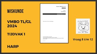 Wiskunde Examen Vmbo GLTL 2024 Tijdvak 1 Opg 08 tm 12 [upl. by Richel]