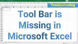 Toolbar is missing in Excel [upl. by Lanni]