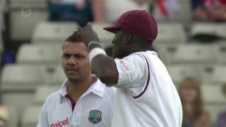 Sunil Narine Bowls his 1st Ball in Test Match v England 3rd Test 2012 [upl. by Netsrik337]