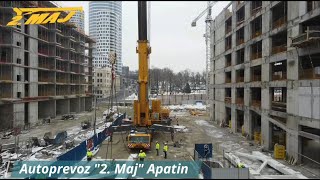 Autoprevoz 2 Maj gradilište Ložionica Terex Demag AC 500 [upl. by Lehctim]