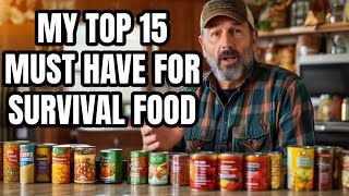 15 Survival Foods Every Prepper Should Stockpile ULTIMATE FOOD STORAGE [upl. by Ilhsa886]