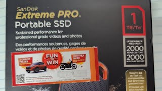 Sandisk Extreme Pro Portable SSD Unboxing [upl. by Assirrak]