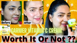 Garnier Bright Complete Cream Vitamin C Serum Cream  Tested amp Tried  HONEST REVIEW [upl. by Reviel]