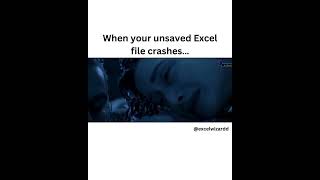 RIP to all those unsaved Excel files we’ve lost over the years 💔 ExcelStruggles SaveYourWork [upl. by Dowski]