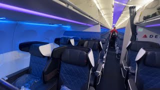 Trip Report  Delta Airlines New First Class Domestic Flight Onboard A321neo  Seattle to JFK [upl. by Odracer240]