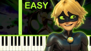 CAT NOIR TRANSFORMATION SONG  EASY Piano Tutorial [upl. by Jeanelle]