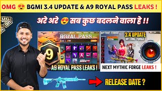 OMG 😍 A9 Royal Pass  Bgmi 34 Update  Next Mythic Forge Bgmi  M4 Glacier  A9 Royal Pass Leaks [upl. by Just]