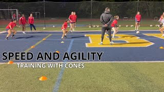 Speed and Agility Training with Cones Soccer Cone Drills [upl. by Boylan]