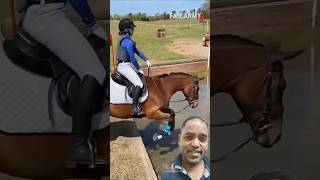 Horse riding madam toh gir gyi re 😜 horse horseriding jumping failarmy shorts superfail [upl. by Albertson]