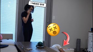 PASS OUT PRANK ON MY GIRLFRIEND GONE WRONG [upl. by Dlareg]