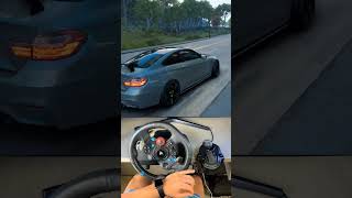 BMW M4 vs Logitech G29 The Ultimate Gaming Steering Wheel ytshorts [upl. by Hilten]