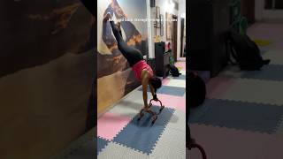 Arm amp back strengthening exercisesback armworkout wall exercises gymnasticsfloorroutine [upl. by Doralynn736]