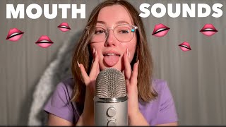 ASMR  BRAIN MELTING Mouth Sounds Kisses Om Noms Wet amp Sticky Sounds [upl. by Melita]