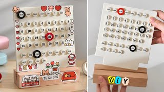 DIY Manual Desk Calendar at Home  How to Make a Cute Manual Calendar [upl. by Ellered]