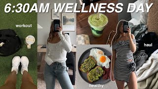 630AM WELLNESS DAY 🌱 productive morning leg workout hauls amp healthy habits [upl. by Soneson]