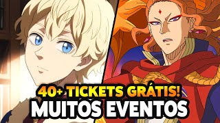 40 TICKETS SUMMONS GRÁTIS PREPARESE PARA O LUMIERE 1º REI MAGO BLACK CLOVER MOBILE [upl. by Eelyab281]